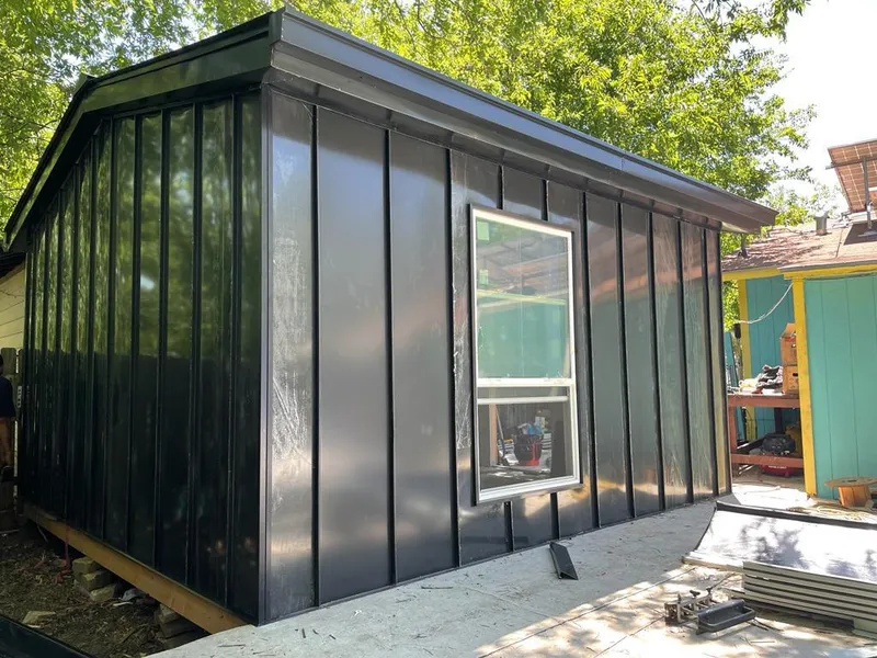 Black standing seam metal wall panels for Metal Roof Installation in Mount Zion